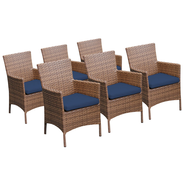 TK Classics All Weather Wicker Dining Armchair with Cushion & Reviews Wayfair